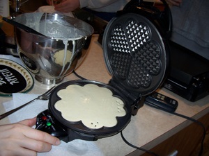 waffle-batter-placed-in-iron