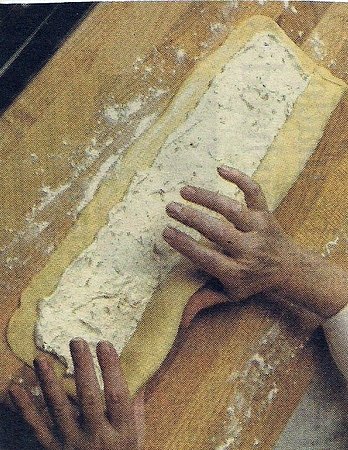 folding meringue filled dough