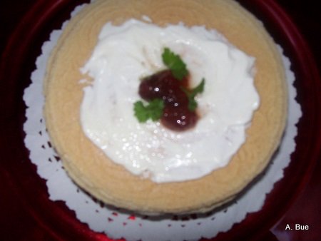 krumkaker with whipped cream and strawberries